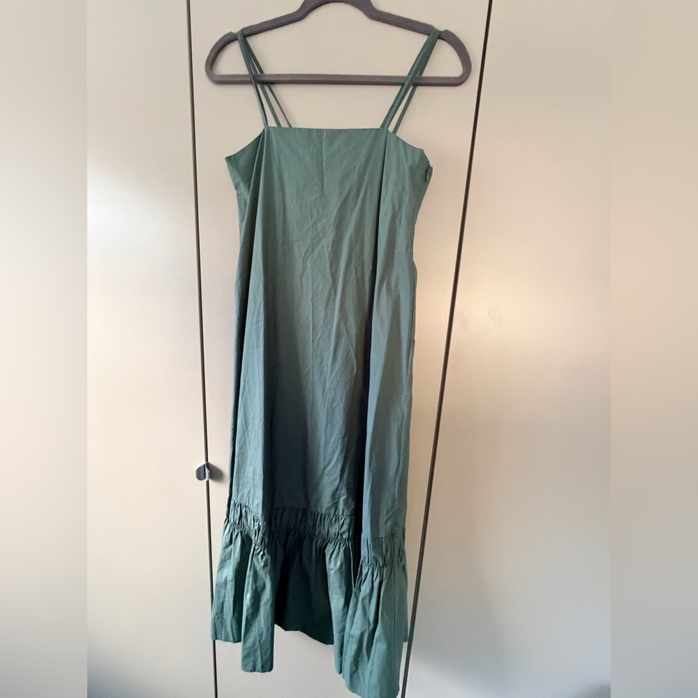 Mango Strappy Green Midi Dress 🩶